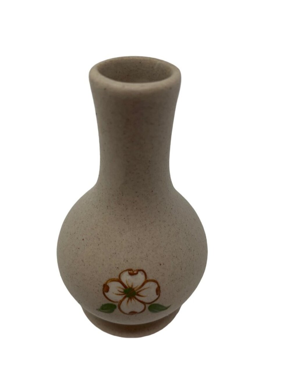 Dogwood Pottery Vase 3.75 inch Hand Painted Pigeon Forge Souvenir Bud Tennessee